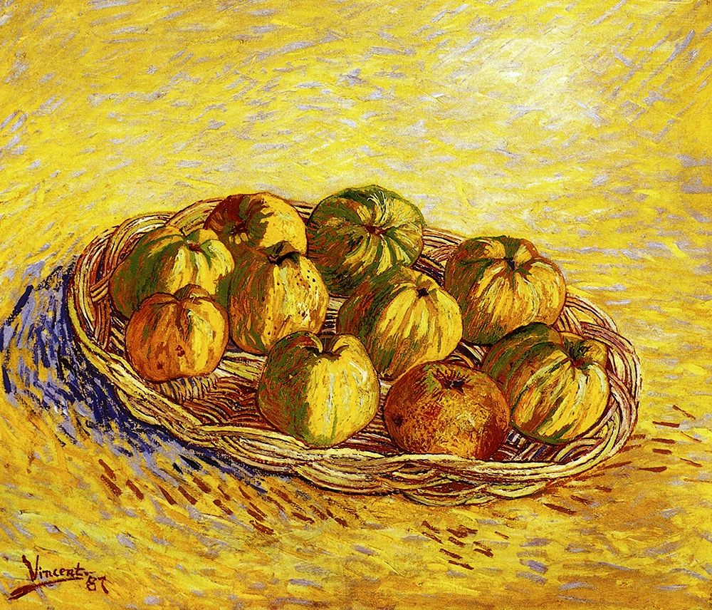 Wall Art Painting id:269926, Name: Basket Apples 2, Artist: Van Gogh, Vincent