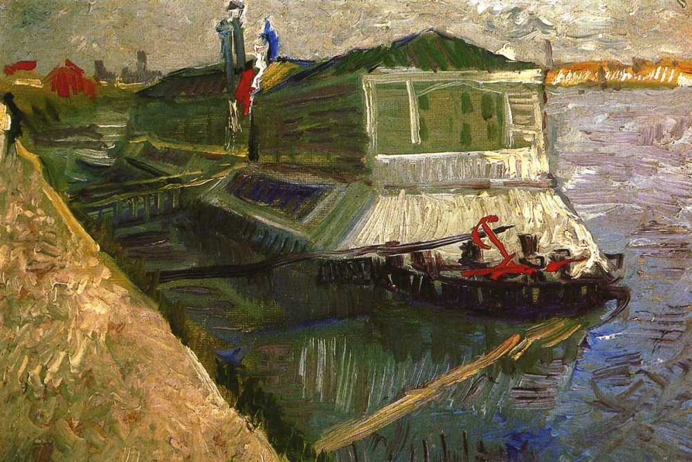Wall Art Painting id:92980, Name: Bathing Float On Seine, Artist: Van Gogh, Vincent