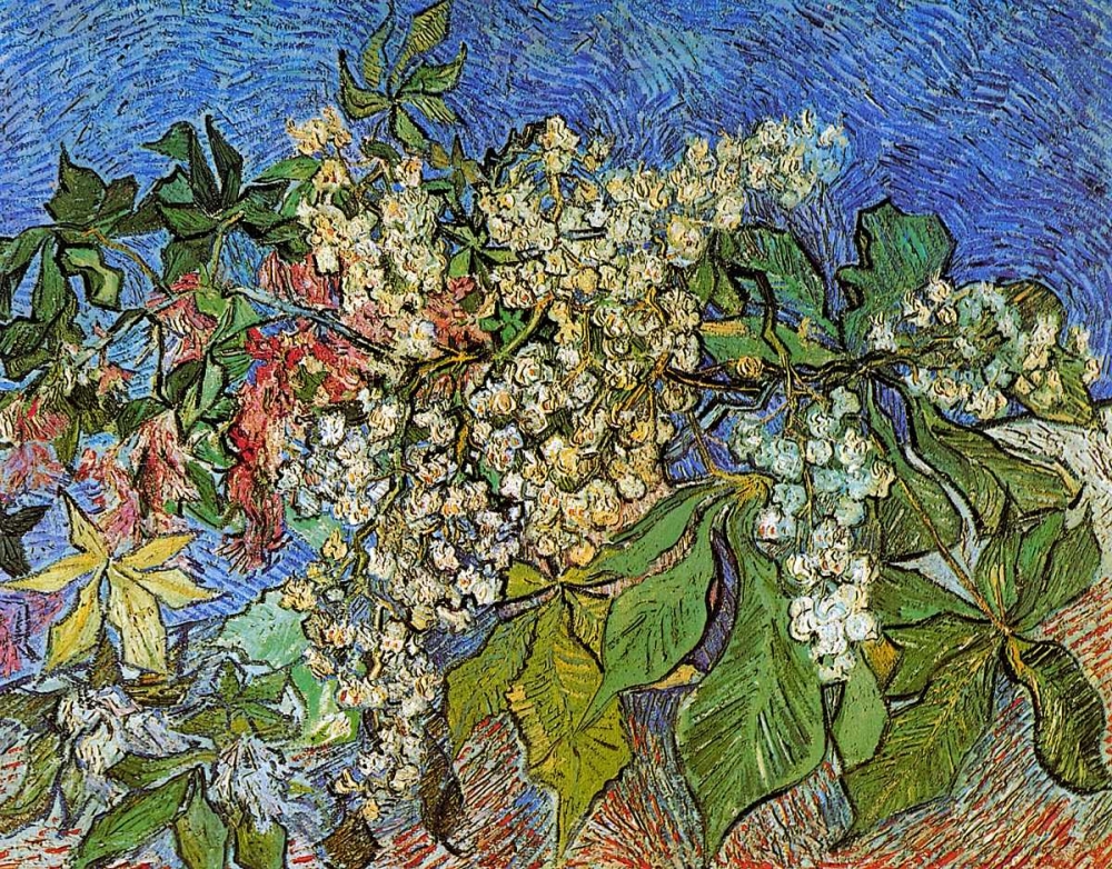 Wall Art Painting id:92982, Name: Blossoming Chestnut Branches, Artist: Van Gogh, Vincent