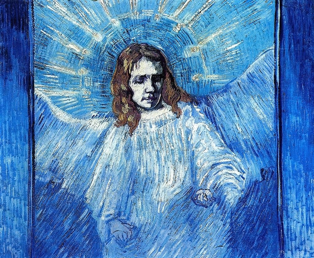 Wall Art Painting id:269947, Name: Half Figure Of Angel, Artist: Van Gogh, Vincent