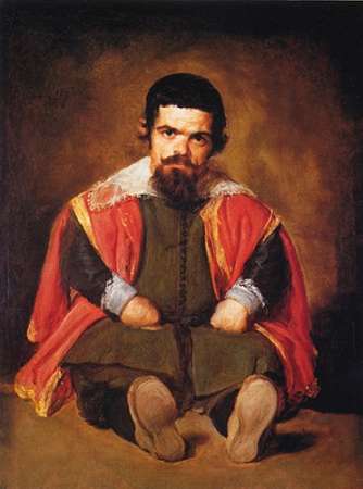 Wall Art Painting id:188205, Name: A Dwarf Sitting On The Floor, Artist: Velazquez, Diego