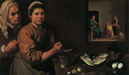 Wall Art Painting id:188215, Name: Museumist In The House Of Martha And Mary, Artist: Velazquez, Diego