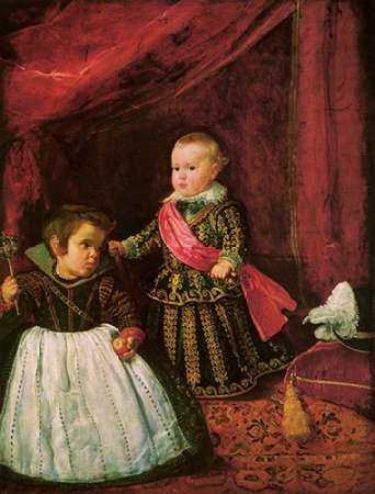 Wall Art Painting id:188217, Name: Don Baltasar And His Dwarf, Artist: Velazquez, Diego