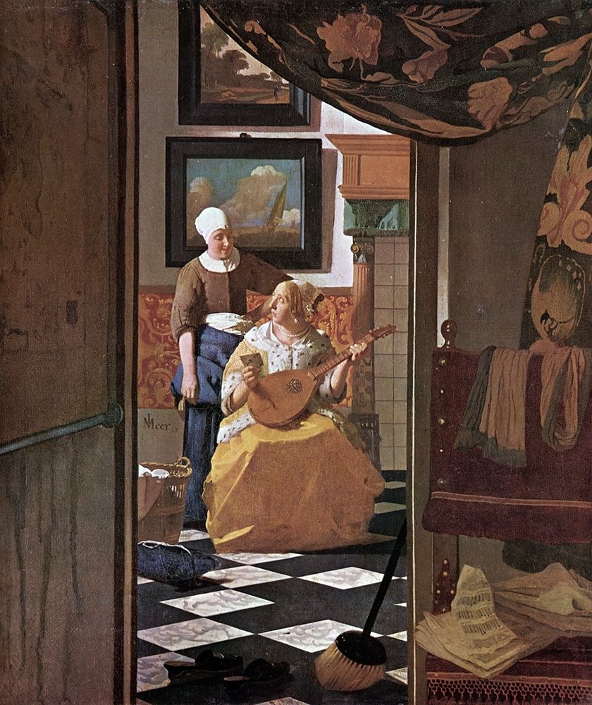 Wall Art Painting id:269995, Name: The Love Letter, Artist: Vermeer, Johannes