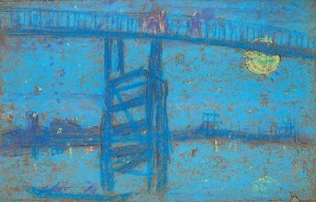 Wall Art Painting id:188292, Name: Nocturne Battersea Bridge 1872, Artist: Whistler, James McNeill