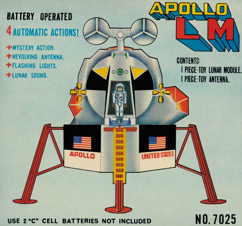 Wall Art Painting id:96468, Name: Apollo L-M (Lunar Module), Artist: Retrobot