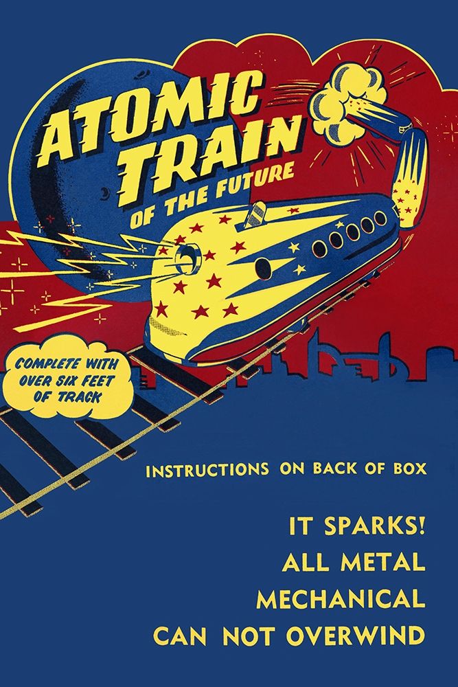 Wall Art Painting id:268929, Name: Atomic Train of the Future, Artist: Retrotrans