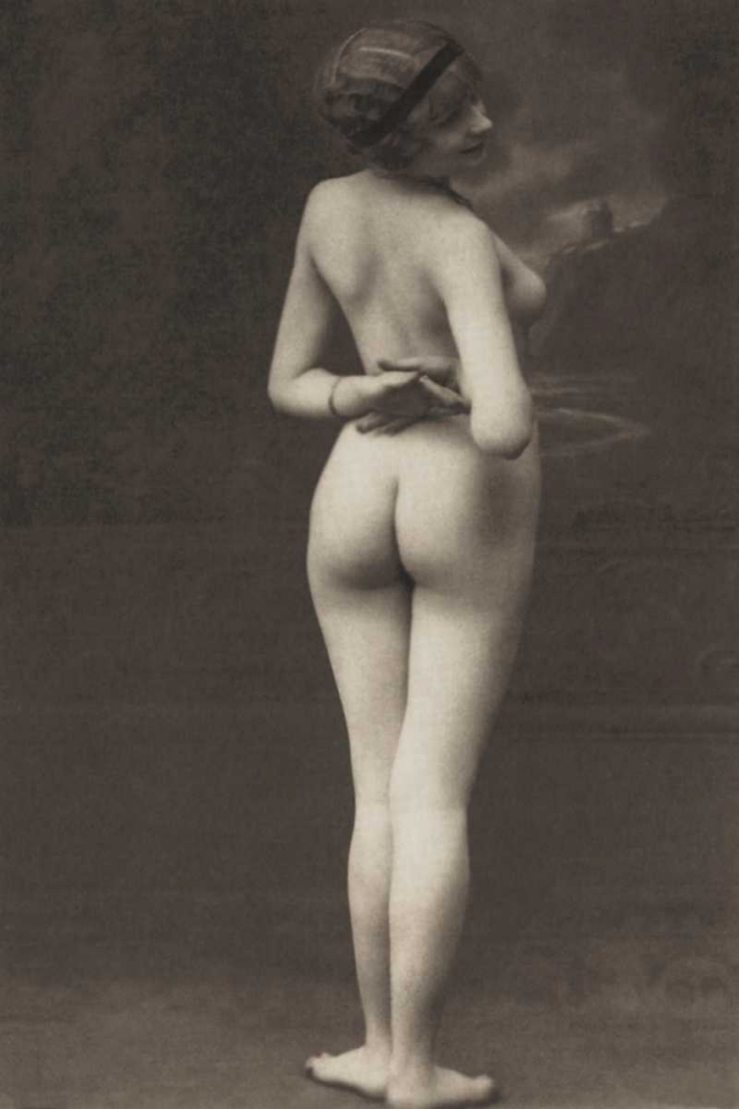 Wall Art Painting id:96997, Name: Three-Quarter Pose in Stormy Setting, Artist: Vintage Nudes