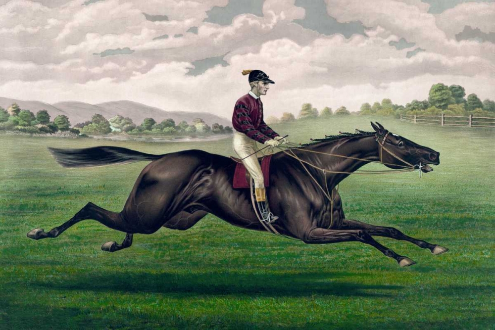 Wall Art Painting id:96066, Name: Parole: brown gelding, by Imp. Leamington, dam Maiden by Lexington, Artist: Currier and Ives