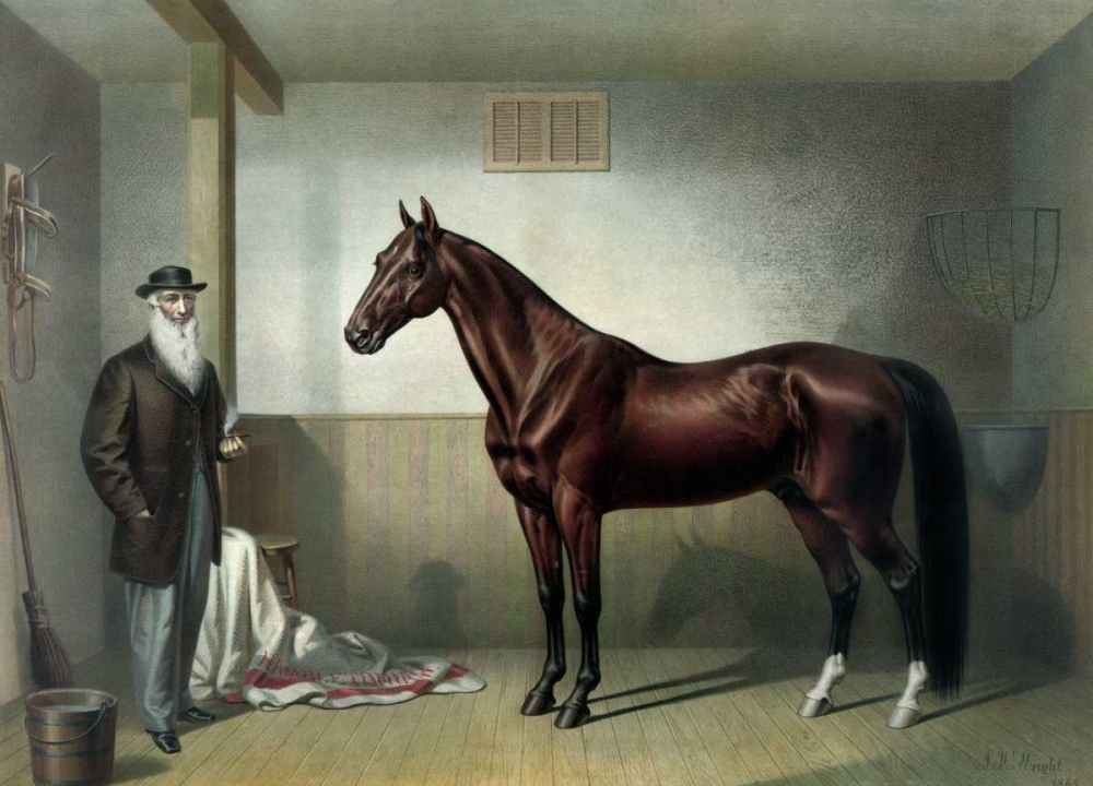 Wall Art Painting id:96068, Name: Rysdyks Hambletonian, Artist: Currier and Ives