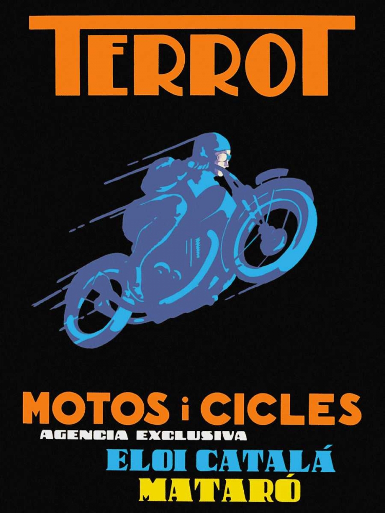 Wall Art Painting id:96742, Name: Terrot Motorcycles and Bicycles, Artist: Unknown