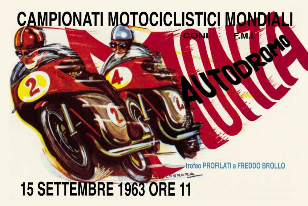 Wall Art Painting id:96751, Name: World Motorcycle Championship - 1963, Artist: Unknown