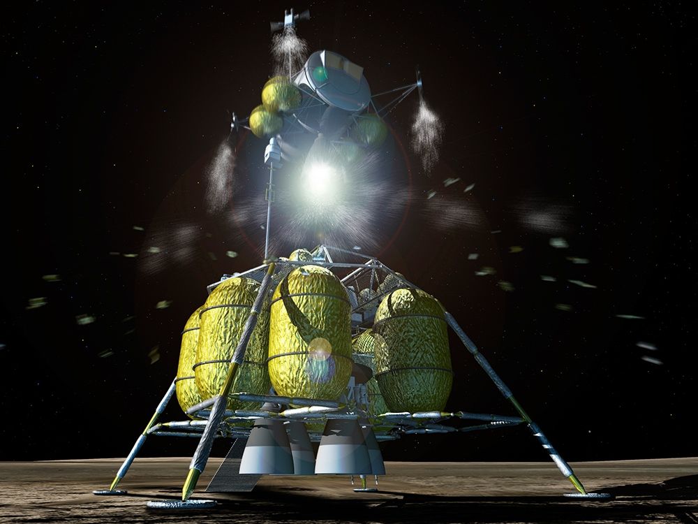 Wall Art Painting id:268089, Name: Launch of Lunar Surface Access Module (LSAM), Project Constellation, Artist: NASA
