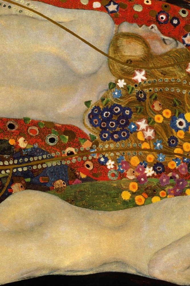 Wall Art Painting id:93084, Name: Sea Serpents V - center, Artist: Klimt, Gustav