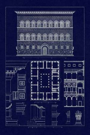 Wall Art Painting id:188551, Name: Palazzo Strozzi at Florence (Blueprint), Artist: Buhlmann, J.