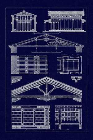 Wall Art Painting id:188556, Name: Internal Decoration of Roof (Blueprint), Artist: Buhlmann, J.