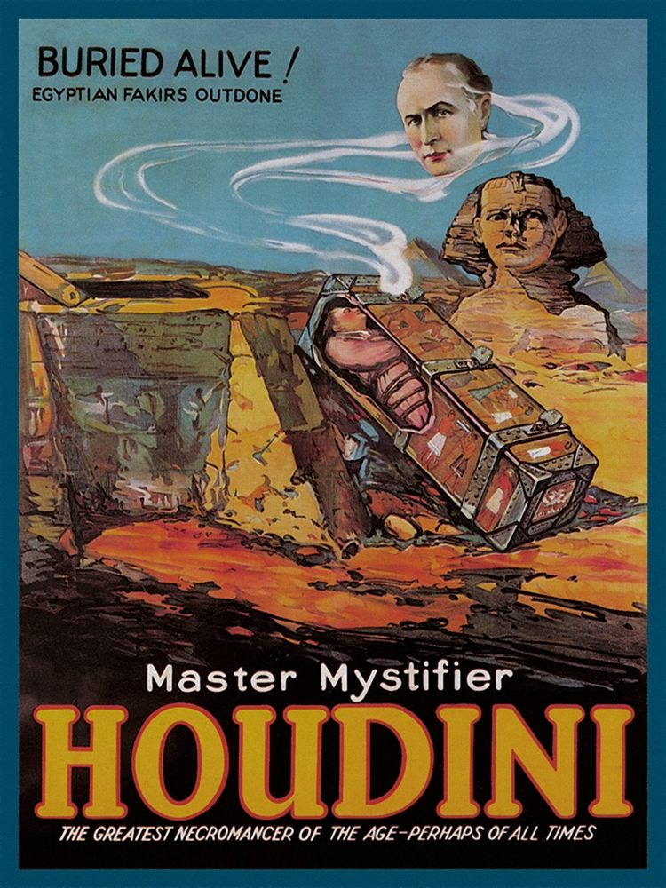 Wall Art Painting id:269732, Name: Magicians: Literary Digest: Houdini Buried Alive, Artist: Unknown