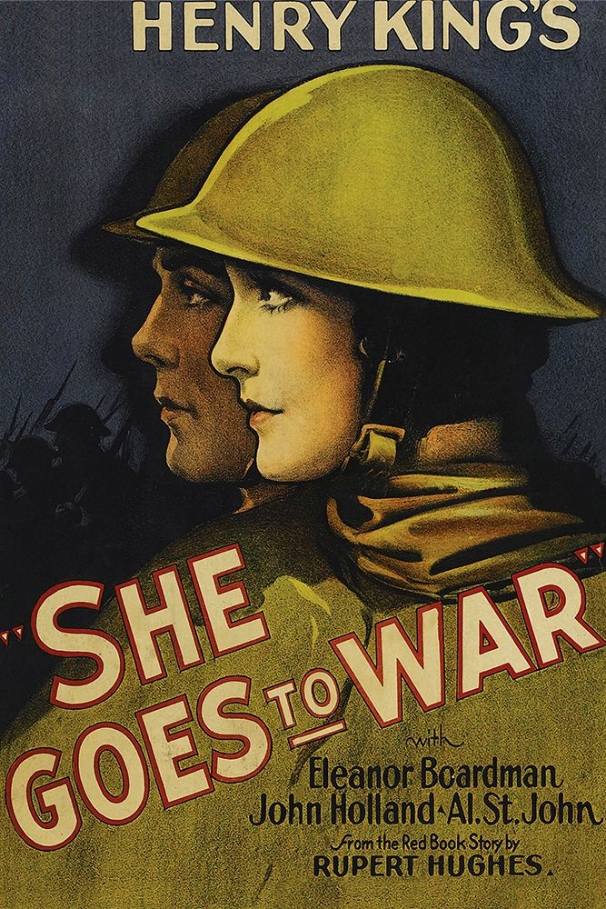 Wall Art Painting id:269754, Name: Vintage Film Posters: She Goes to War, Artist: Unknown