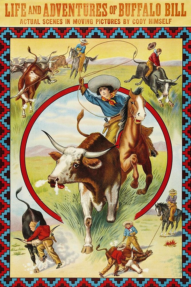 Wall Art Painting id:269781, Name: Vintage Westerns: Life and Adventures of Buffalo Bill, Artist: Unknown