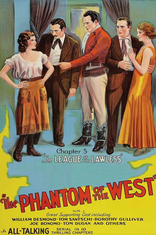 Wall Art Painting id:269785, Name: Vintage Westerns: Phantom of the West - League of the Lawless, Artist: Unknown