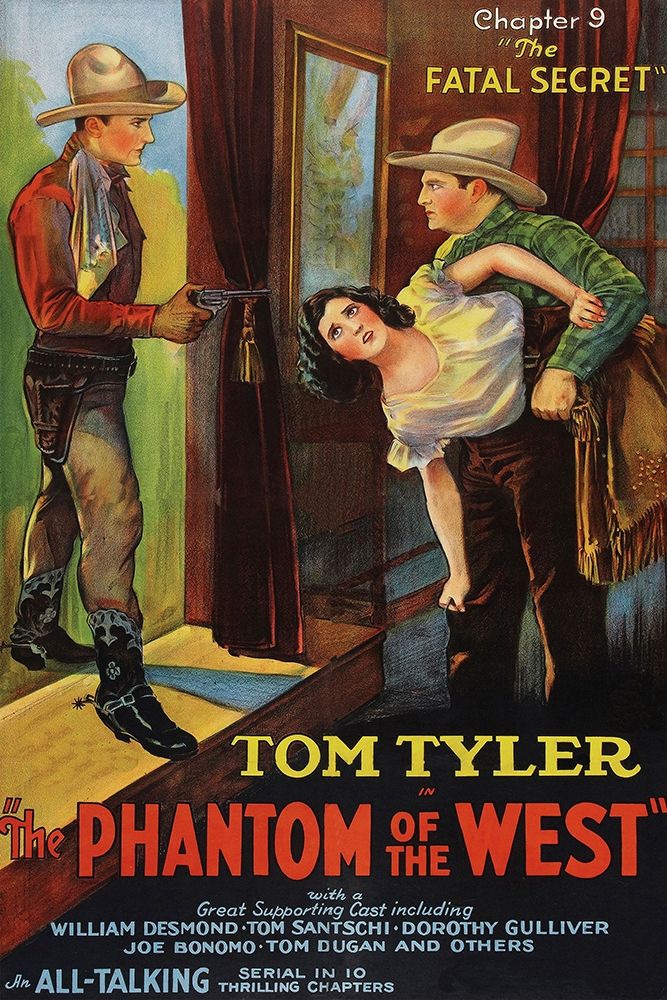 Wall Art Painting id:269786, Name: Vintage Westerns: Phantom of the West - Fatal Secret, Artist: Unknown