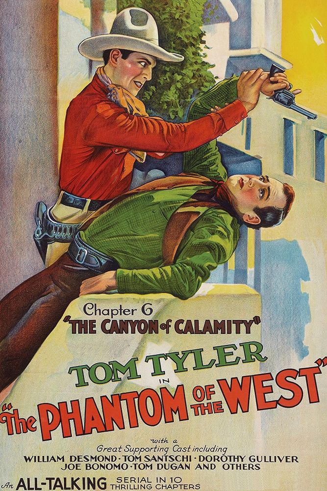 Wall Art Painting id:269788, Name: Vintage Westerns: Phantom of the West - Canyon of Calamity, Artist: Unknown