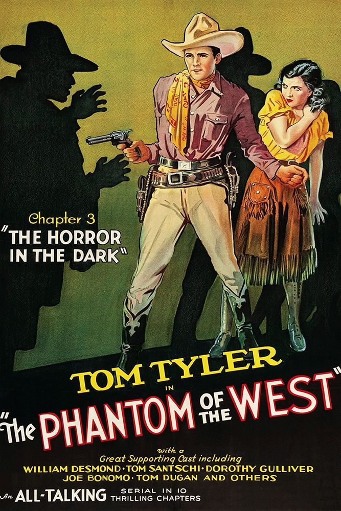 Wall Art Painting id:269789, Name: Vintage Westerns: Phantom of the West - Horror in the Dark, Artist: Unknown