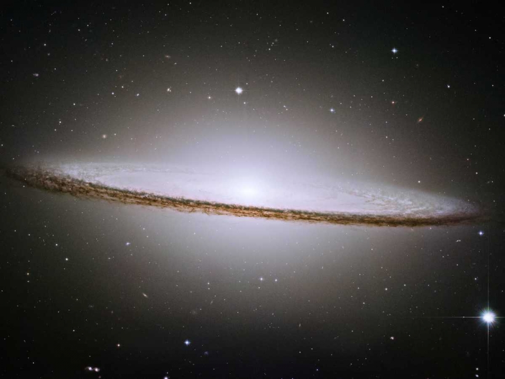 Wall Art Painting id:93100, Name: M104 - The Sombrero Galaxy -  Visible Light, Artist: NASA
