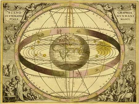 Wall Art Painting id:188648, Name: Maps of the Heavens: Sceno Systematis Ptolemaici, Artist: Cellarius, Andreas