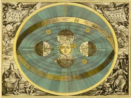 Wall Art Painting id:188651, Name: Maps of the Heavens: Sceno Systematis Copernicani, Artist: Cellarius, Andreas