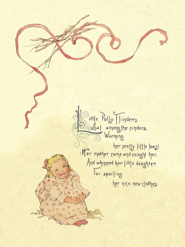 Wall Art Painting id:267645, Name: Nursery Rhymes: Little Polly Flinders, Artist: Humphrey, Maud