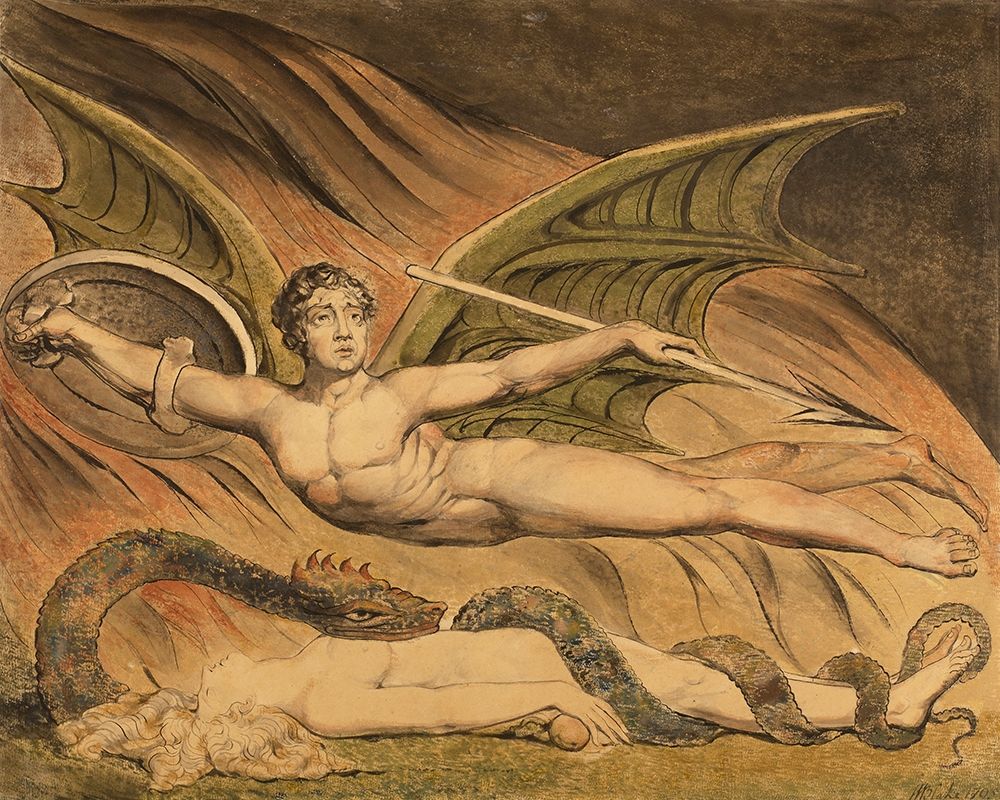Wall Art Painting id:265904, Name: Satan Exulting over Eve, Artist: Blake, William