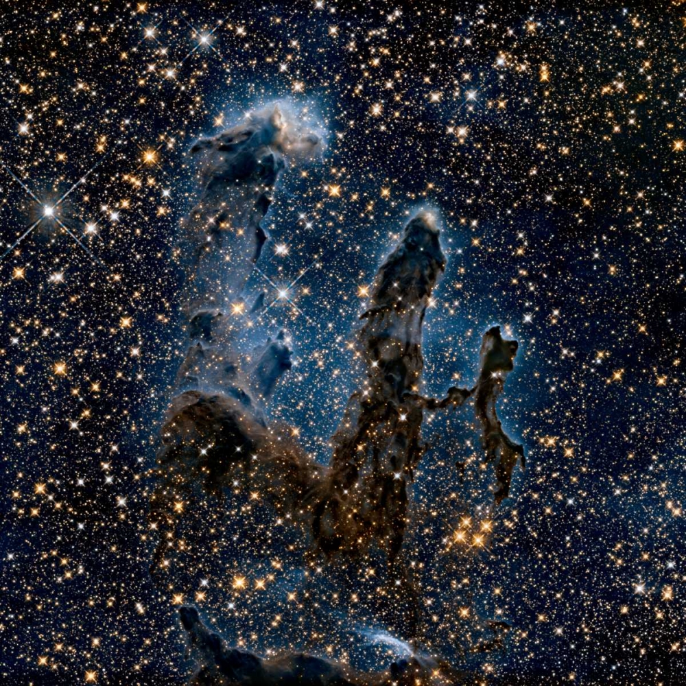 Wall Art Painting id:93190, Name: A Near-Infrared View of the Pillars of Creation, Artist: NASA