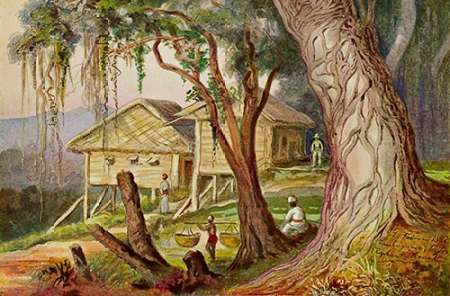 Wall Art Painting id:189048, Name: Elefanten-Corral Lambugana, Ceylon, Artist: Haeckel, Ernst