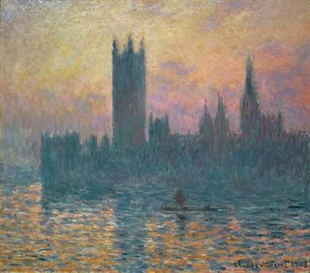 Wall Art Painting id:189064, Name: The Houses of Parliament, Sunset, 1903, Artist: Monet, Claude