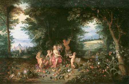 Wall Art Painting id:189121, Name: Landscape with Ceres (Allegory of Earth), Artist: Brueghel, Jan II