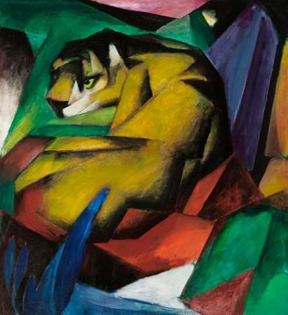 Wall Art Painting id:189129, Name: The Tiger, 1912, Artist: Marc, Franz