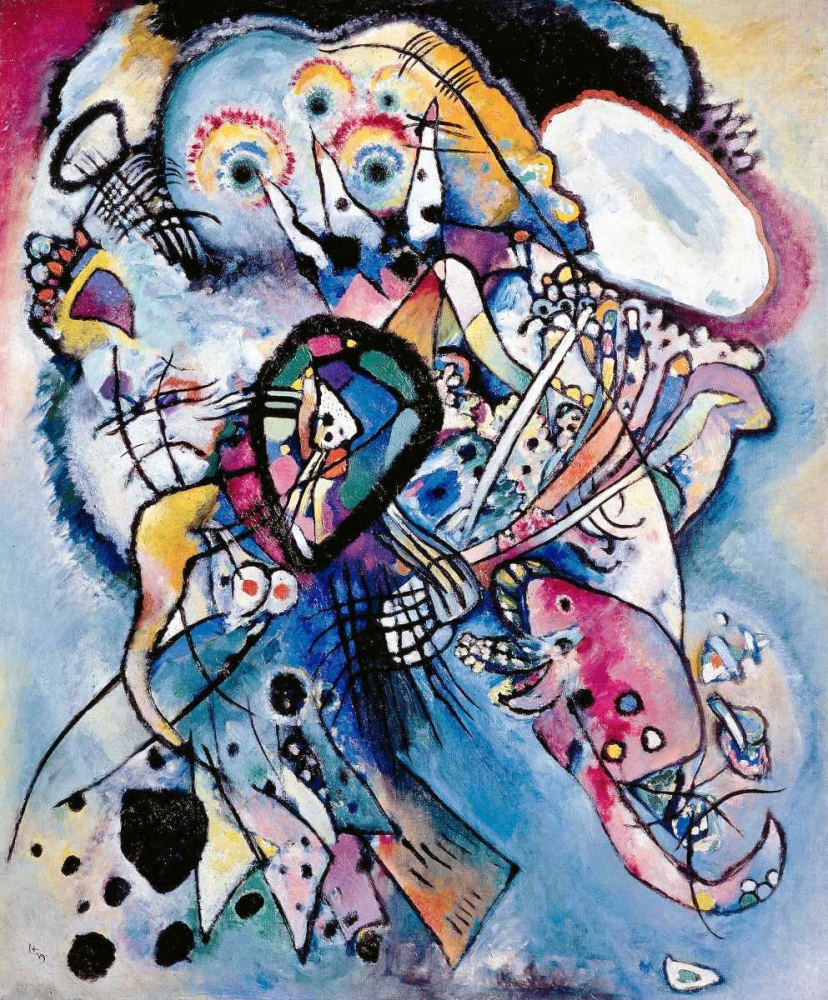 Wall Art Painting id:93208, Name: Two Ovals, 1919, Artist: Kandinsky, Wassily