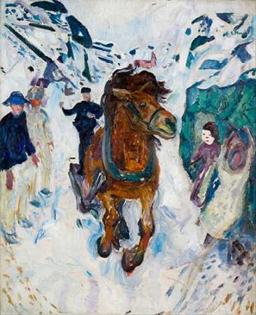 Wall Art Painting id:189533, Name: Galloping Horse, 1910-1912, Artist: Munch, Edvard