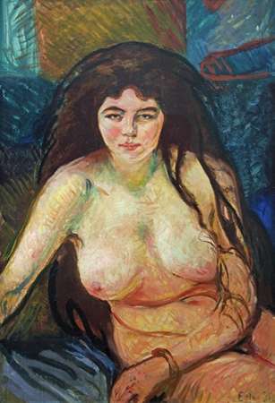 Wall Art Painting id:189537, Name: Female Nude; The Beast, 1902, Artist: Munch, Edvard