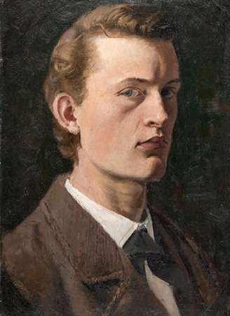 Wall Art Painting id:189542, Name: Self-Portrait , 1882, Artist: Munch, Edvard