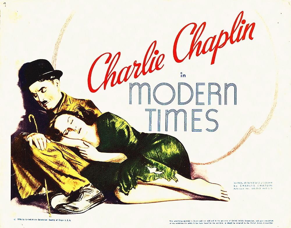 Wall Art Painting id:271142, Name: Charlie Chaplin, Modern Times, Artist: Hollywood Photo Archive