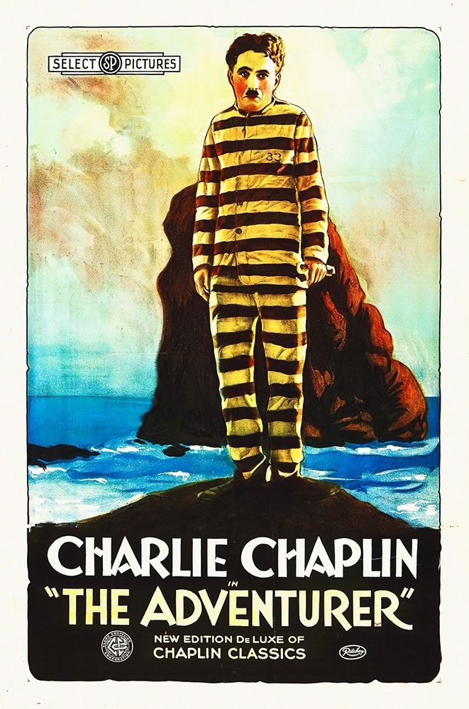 Wall Art Painting id:271145, Name: Charlie Chaplin, The Adventurer, 1915, Artist: Hollywood Photo Archive
