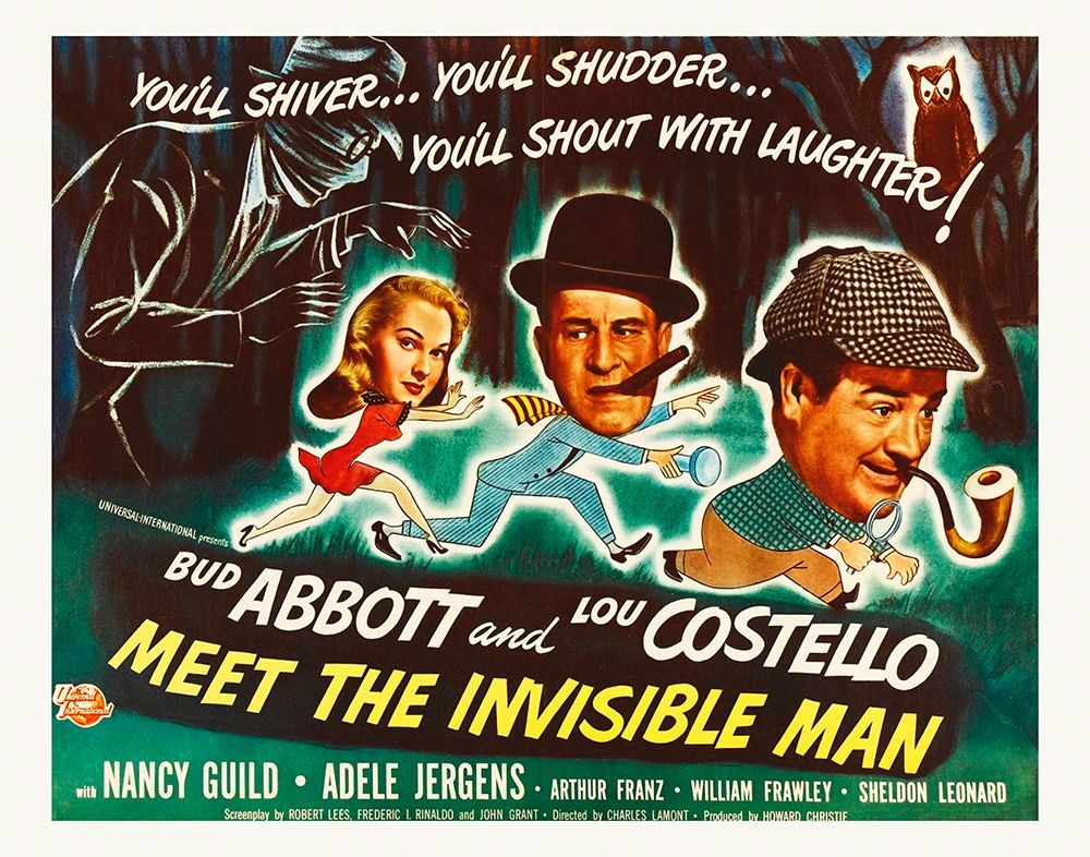 Wall Art Painting id:271669, Name: Abbott And Costello Meet The Invisible Man, Artist: Hollywood Photo Archive