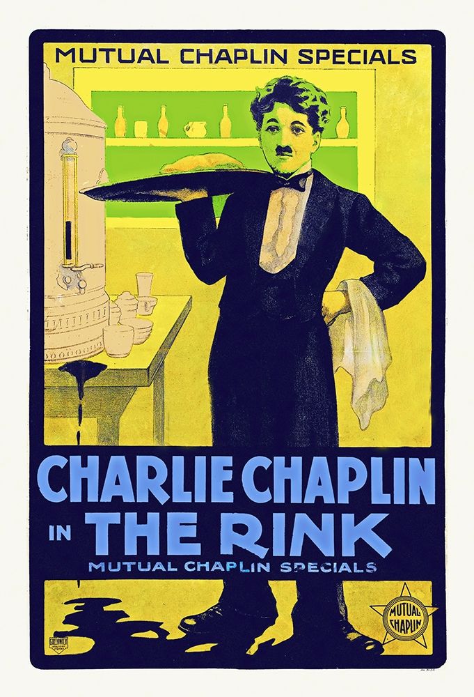 Wall Art Painting id:271679, Name: Charlie Chaplin, The Rink - 1916, Artist: Hollywood Photo Archive