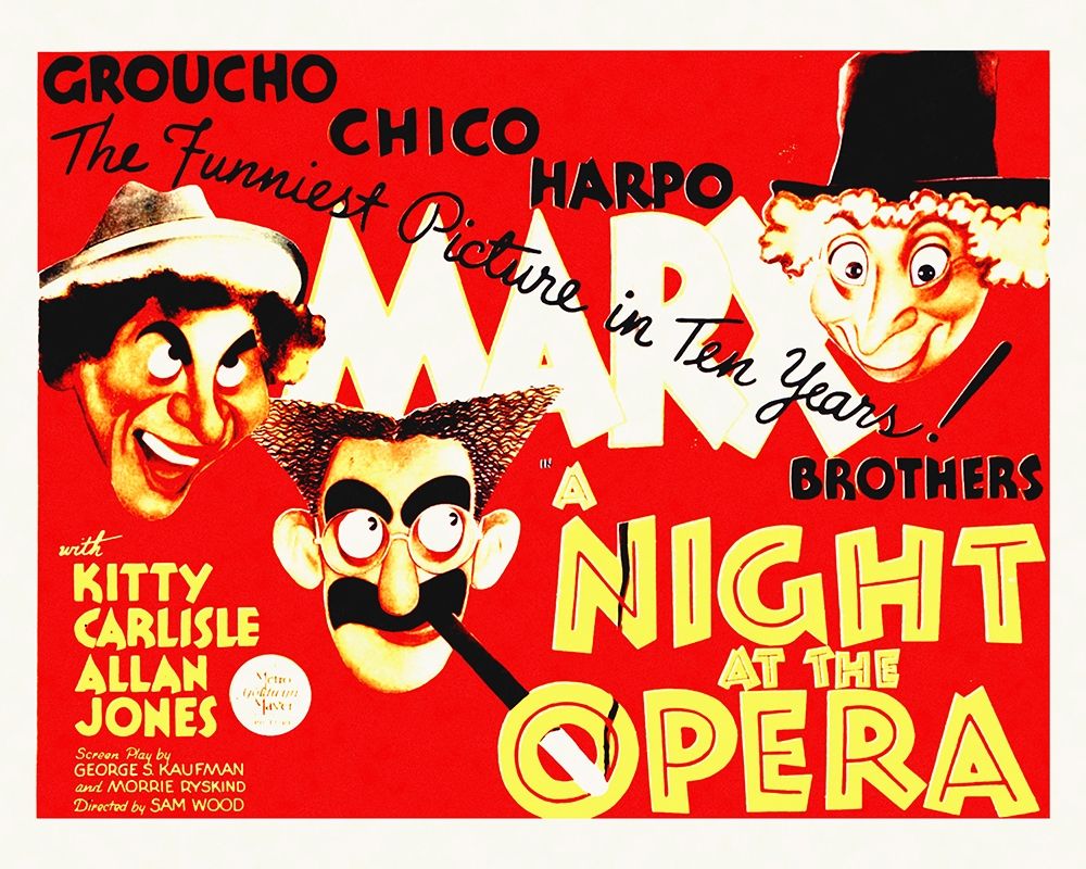 Wall Art Painting id:271747, Name: Marx Brothers - A Night at the Opera 01, Artist: Hollywood Photo Archive