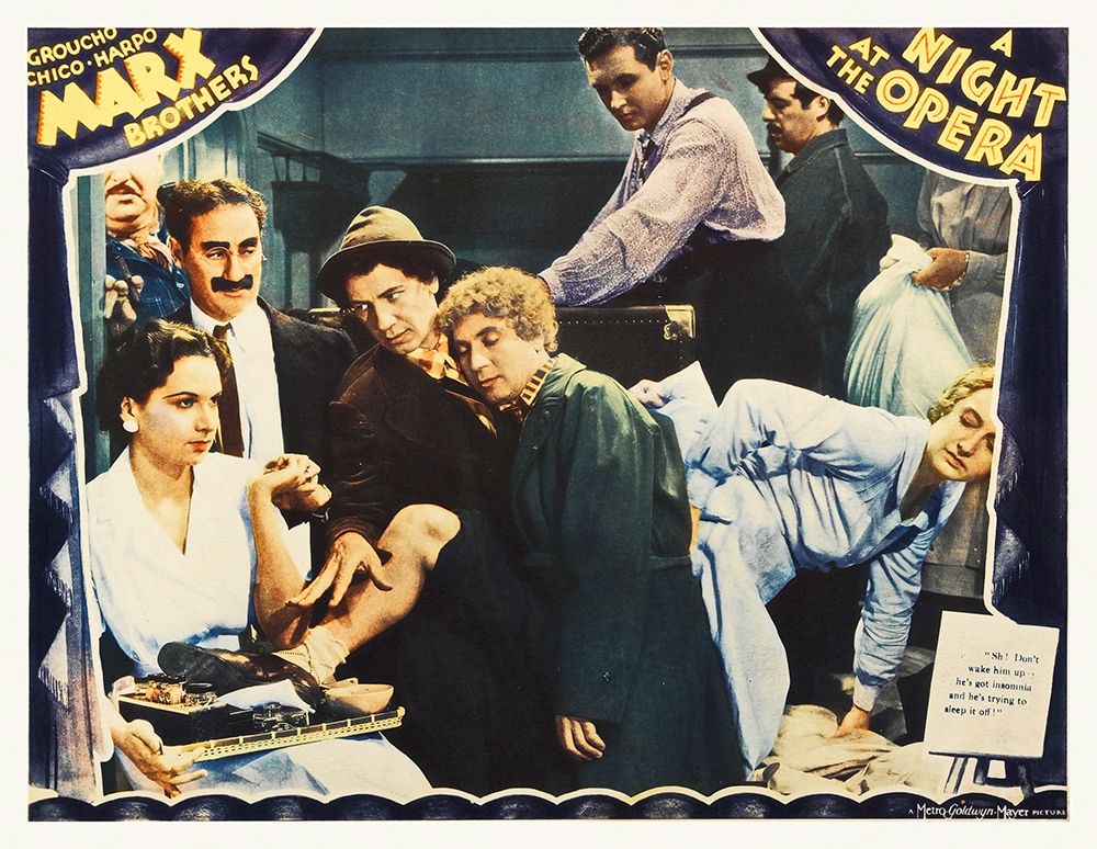 Wall Art Painting id:271749, Name: Marx Brothers - A Night at the Opera 03, Artist: Hollywood Photo Archive