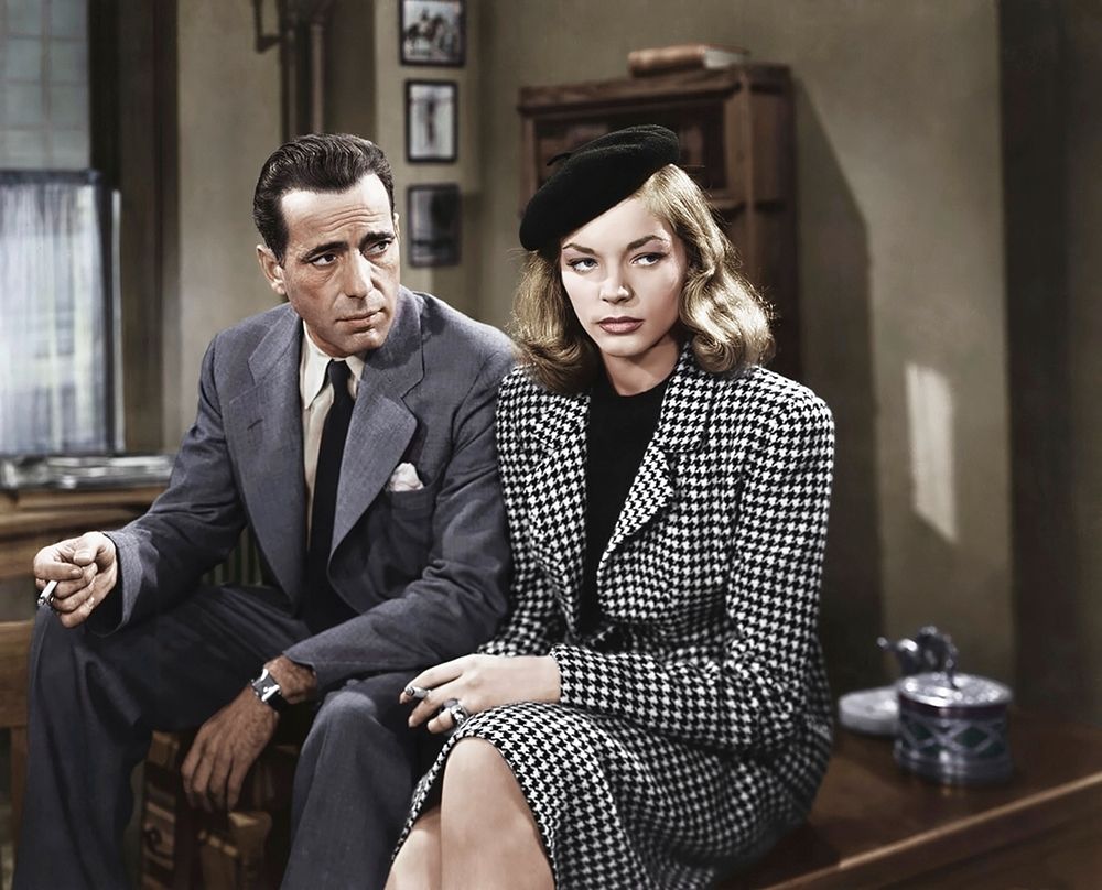 Wall Art Painting id:272105, Name: Humphrey Bogart with Lauren Bacall - The Big Sleep, Artist: Hollywood Photo Archive