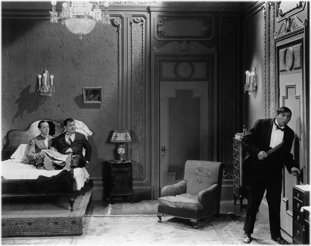 Wall Art Painting id:272113, Name: Laurel and Hardy - Do Detectives Think, 1927, Artist: Hollywood Photo Archive