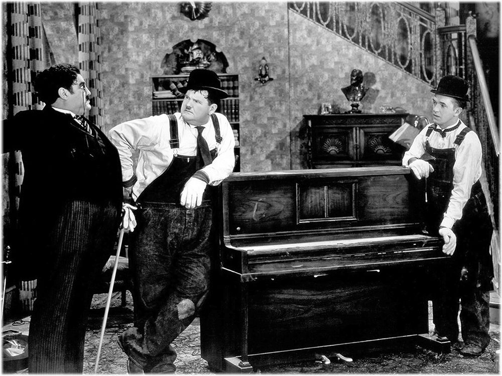 Wall Art Painting id:272114, Name: Laurel and Hardy - Music Box The, 1932, Artist: Hollywood Photo Archive